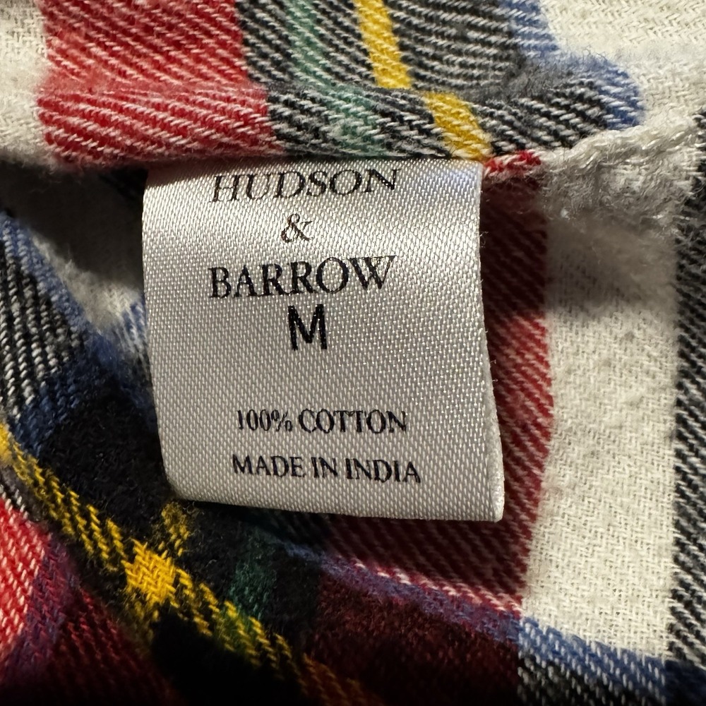 Hudson & Barrow Mountain Flannel Shirt Women's Medium Plaid 100% Cotton - Picture 4 of 4
